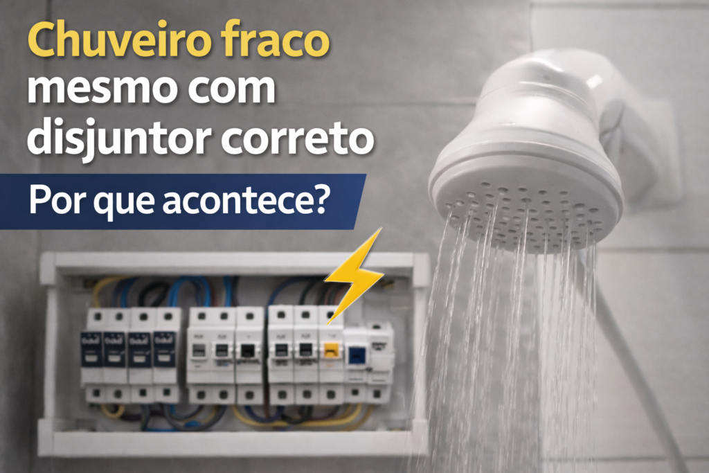 Chuveiro fraco mesmo com disjuntor correto