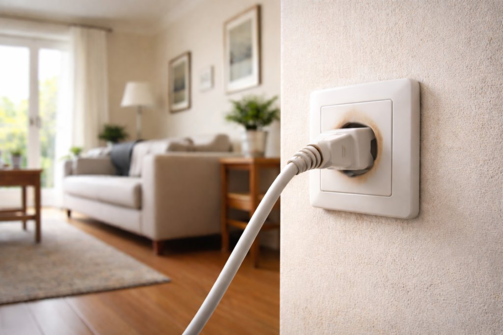 Tomada com leve escurecimento por aquecimento