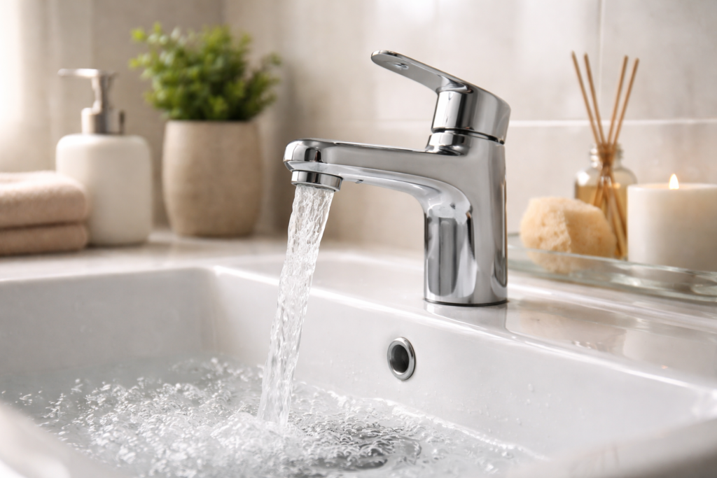 torneira girando em falso no banheiro