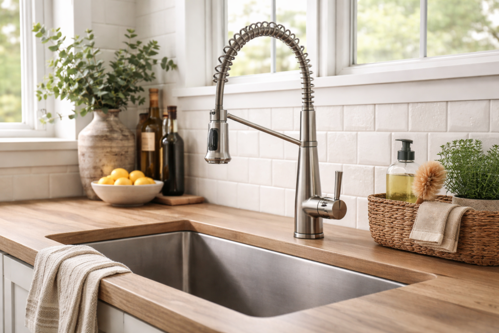 torneira girando em falso na cozinha