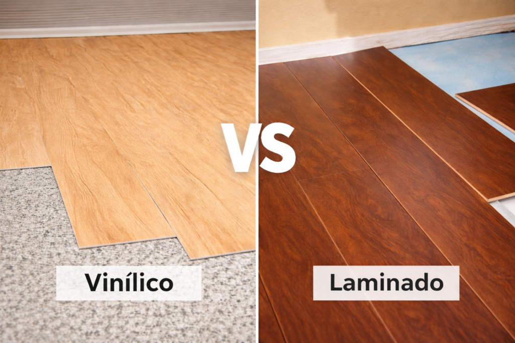 comparação piso vinílico e laminado durabilidade