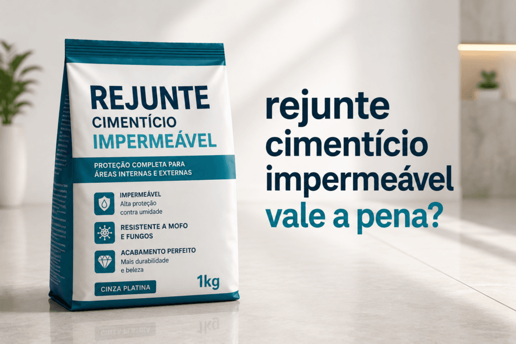 Rejunte cimentício impermeável para áreas internas e externas